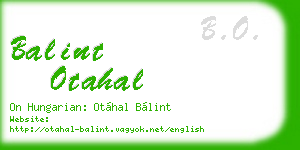 balint otahal business card